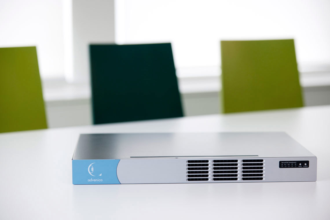 Advenica ZoneGuard lying on a white table