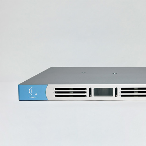 Front view of the Data Diode DD1000i power supply unit, showcasing its design and features.